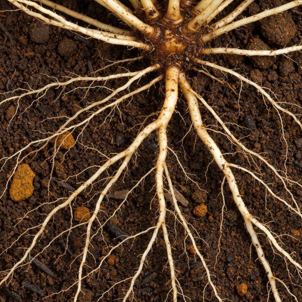 Alpine plant roots and soil texture